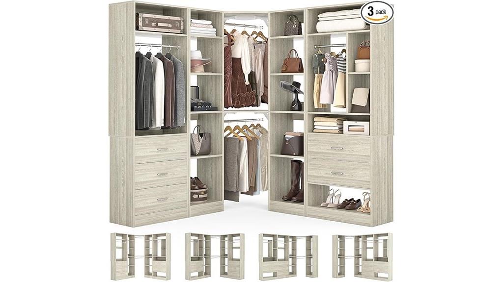 closet organizer with drawers