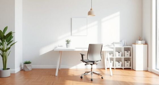clutter free minimalist office inspiration