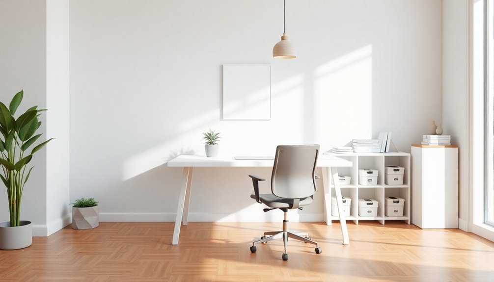 clutter free minimalist office inspiration