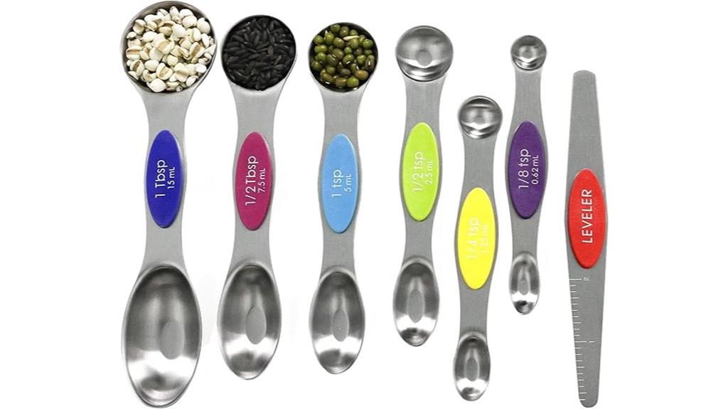 colorful magnetic measuring spoons