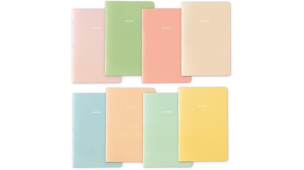 colorful pastel notebooks set