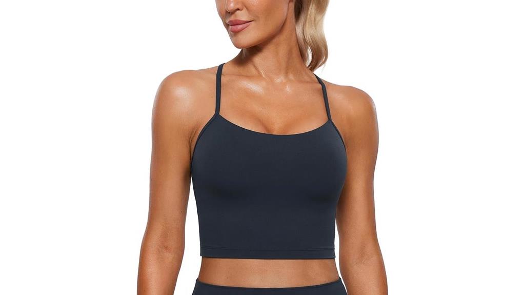 comfortable longline sports bra