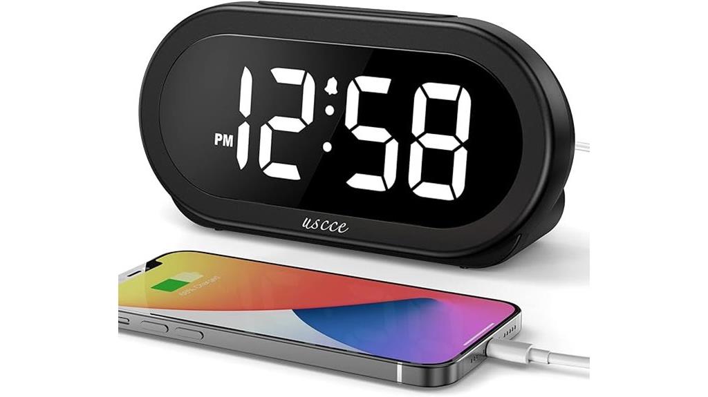 compact bedroom digital clock