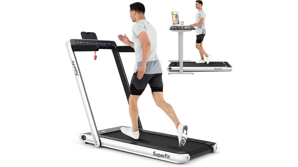 compact dual display treadmill