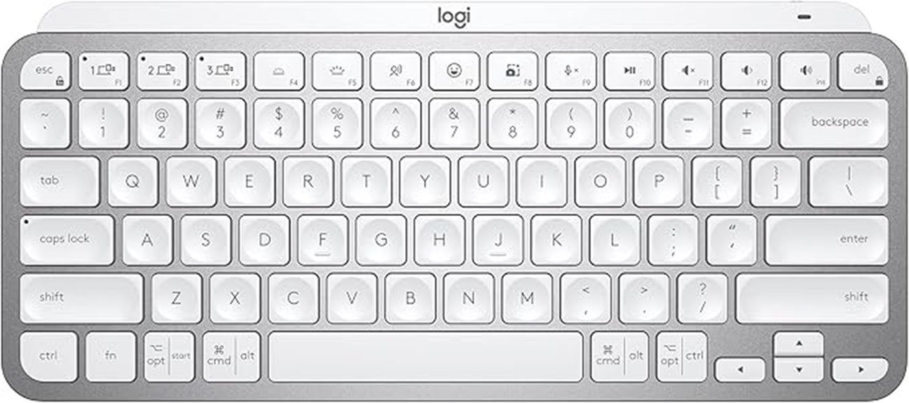 compact illuminated wireless keyboard