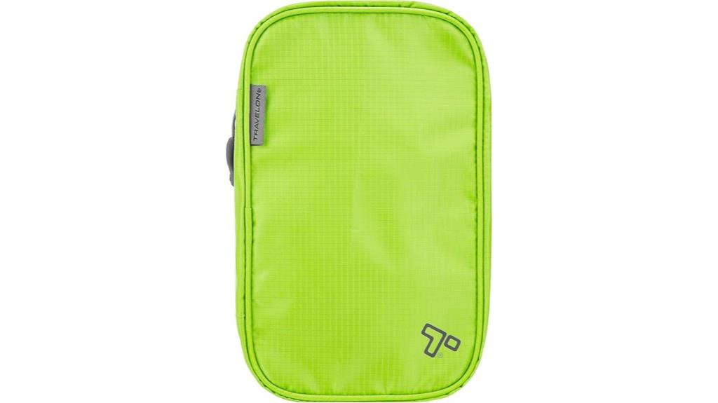 compact lime toiletry kit