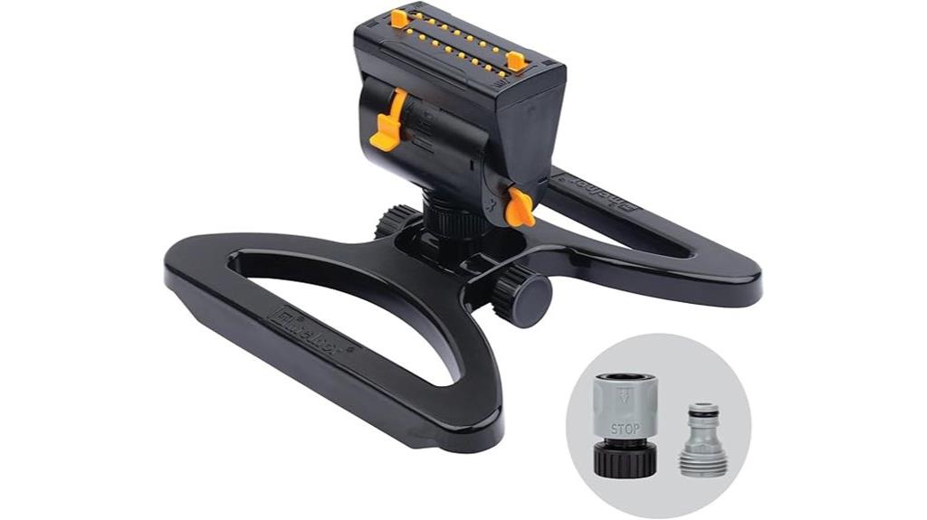 compact oscillating garden sprinkler