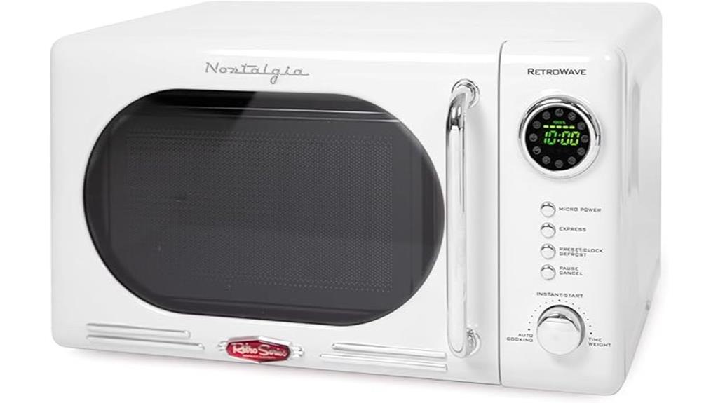 compact retro microwave oven