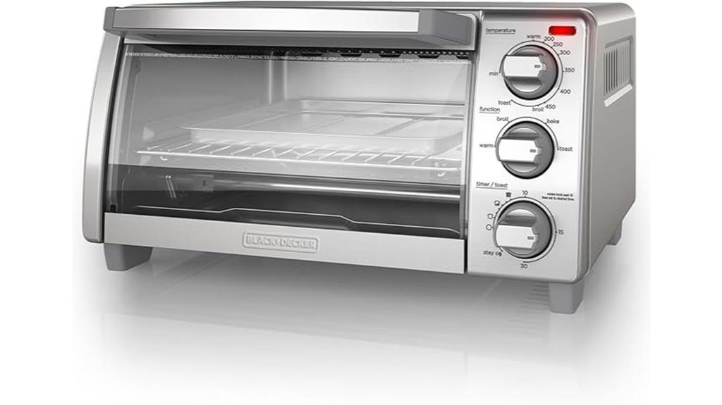 compact stainless steel toaster