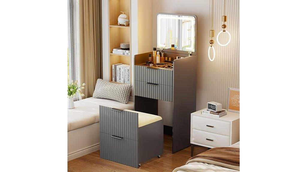 compact vanity desk mirror