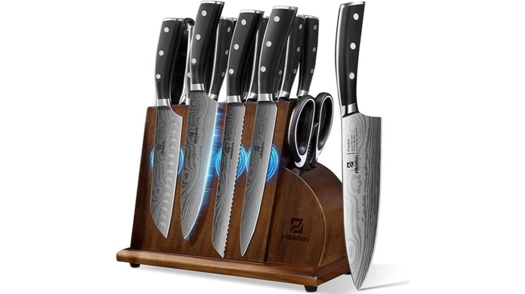 complete knife set included