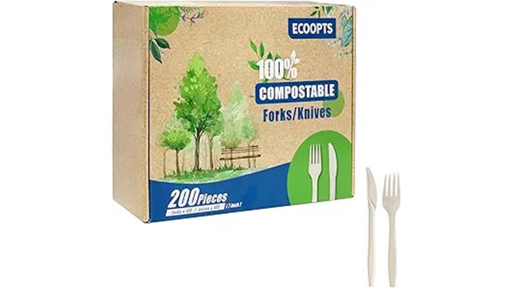 compostable cutlery set 200