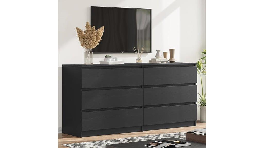 contemporary black bedroom dresser