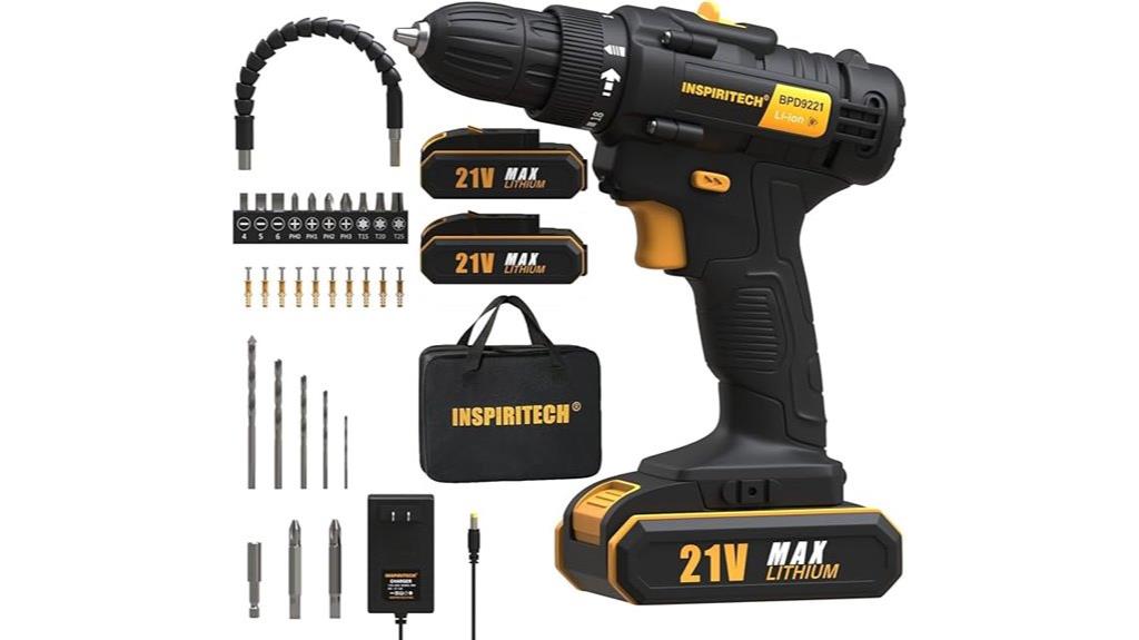 cordless drill with batteries