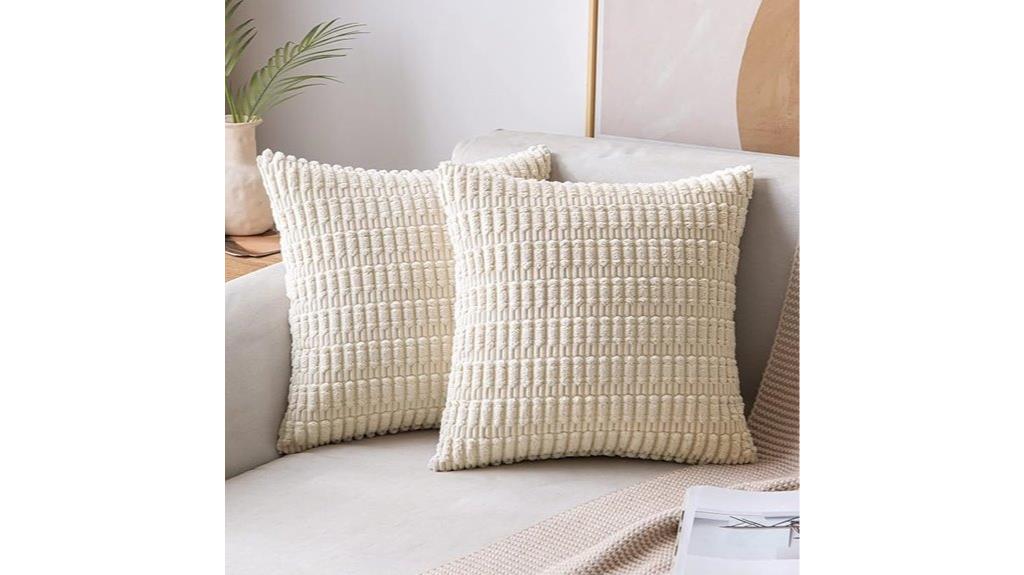 corduroy decorative pillow covers