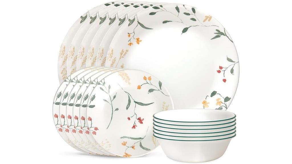 corelle glass dinnerware set
