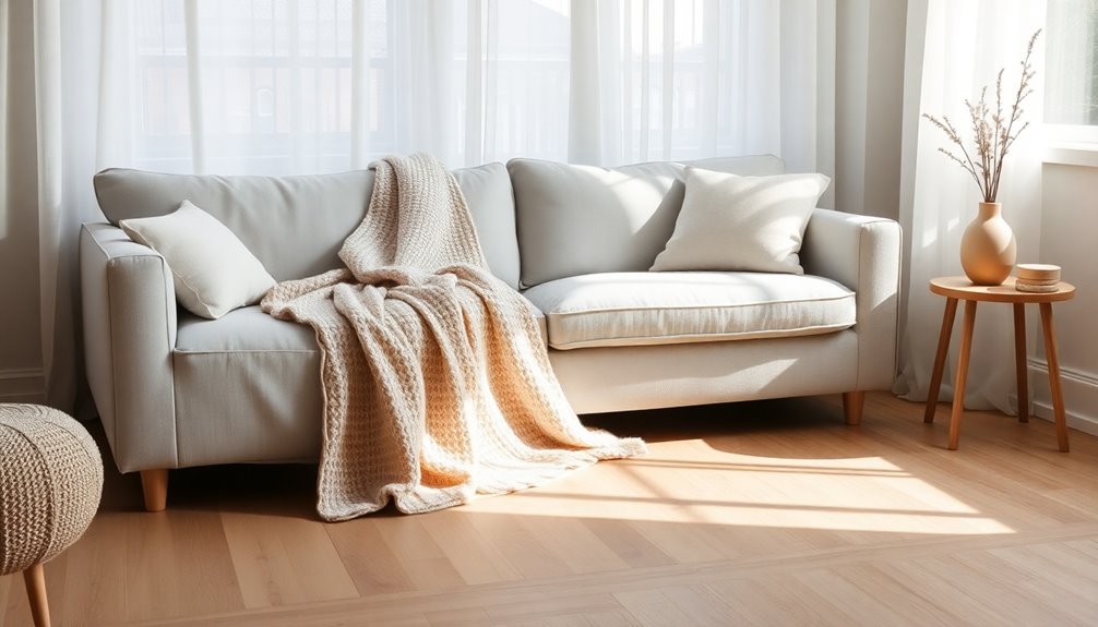 cozy textile and accessory decor