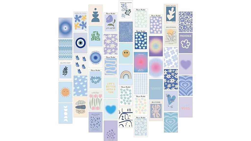 danish pastel wall collage