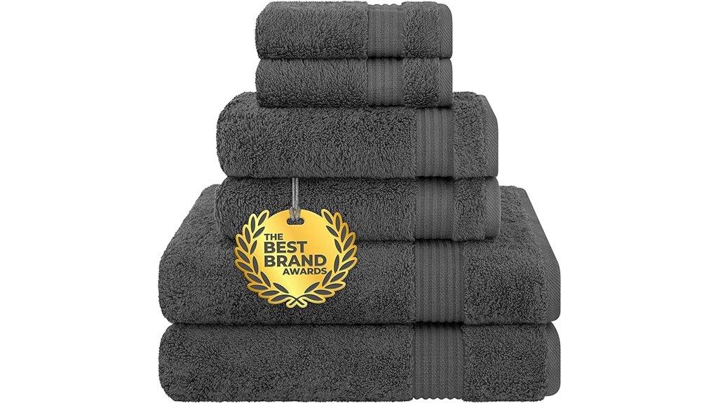 dark gray cotton towels
