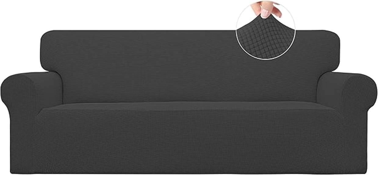 dark gray sofa slipcover