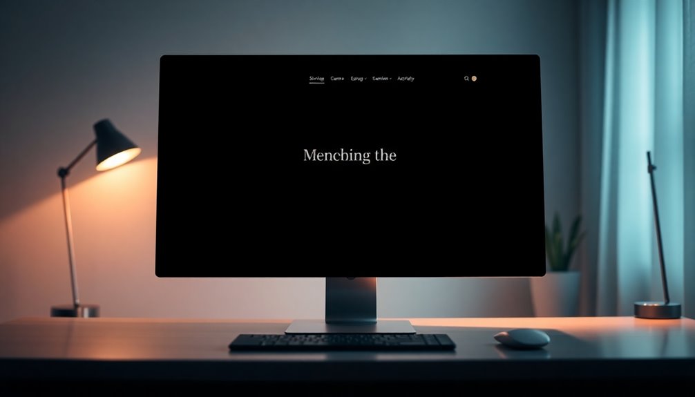 dark mode enhances minimalism