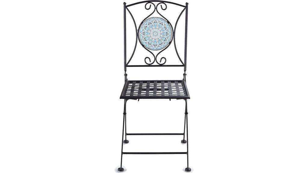 decorative mosaic patio chair