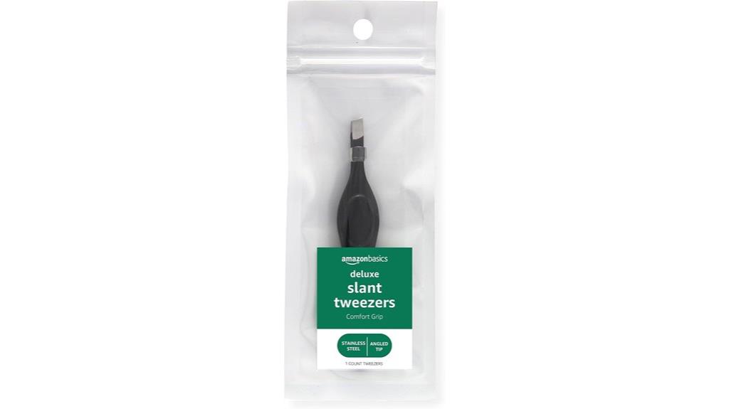 deluxe black slant tweezers
