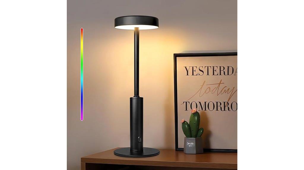 dimmable rgb cordless lamp