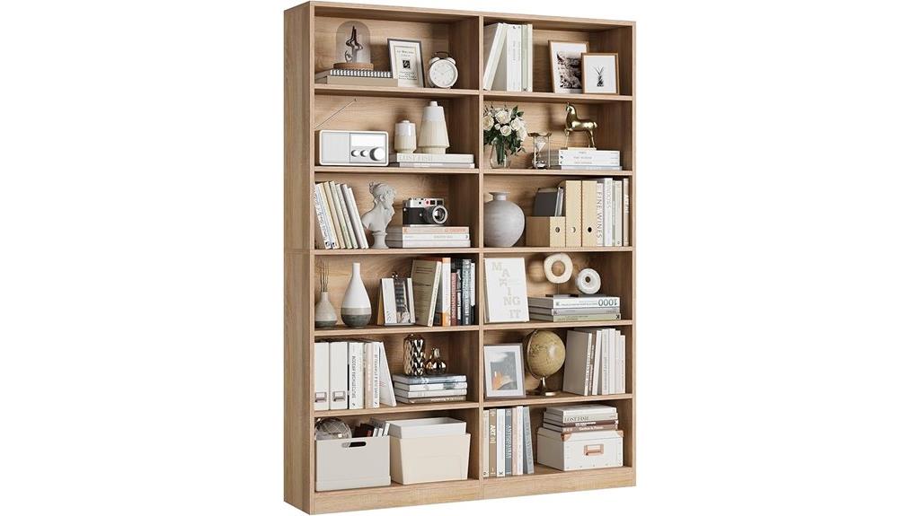 double wide bookshelf decor