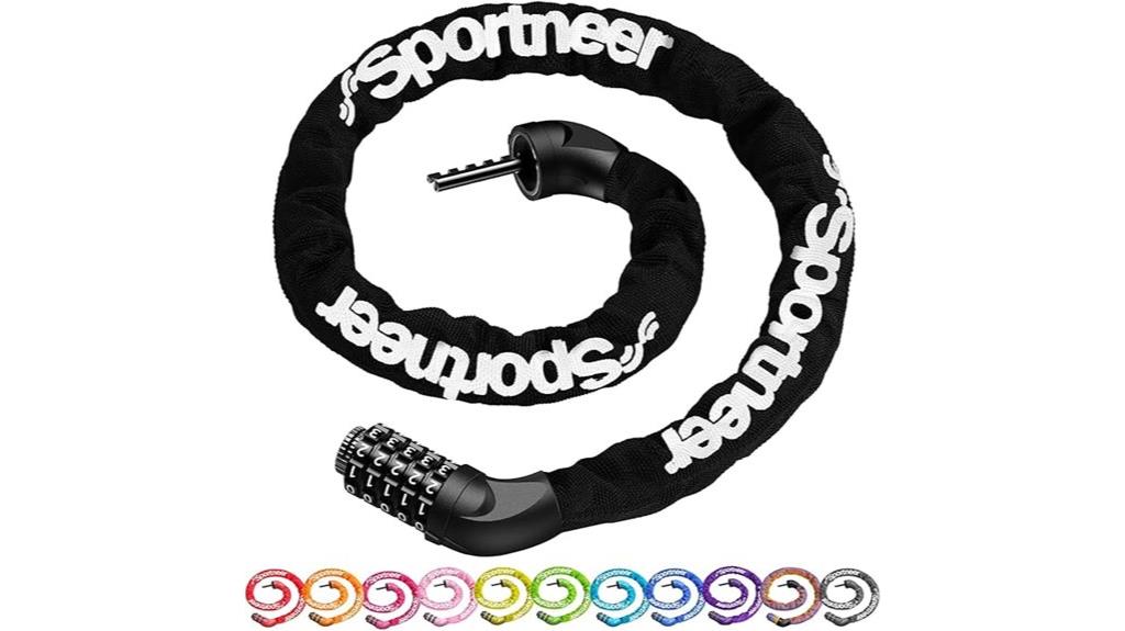 durable five digit bike lock