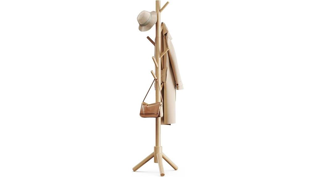 durable wooden coat rack