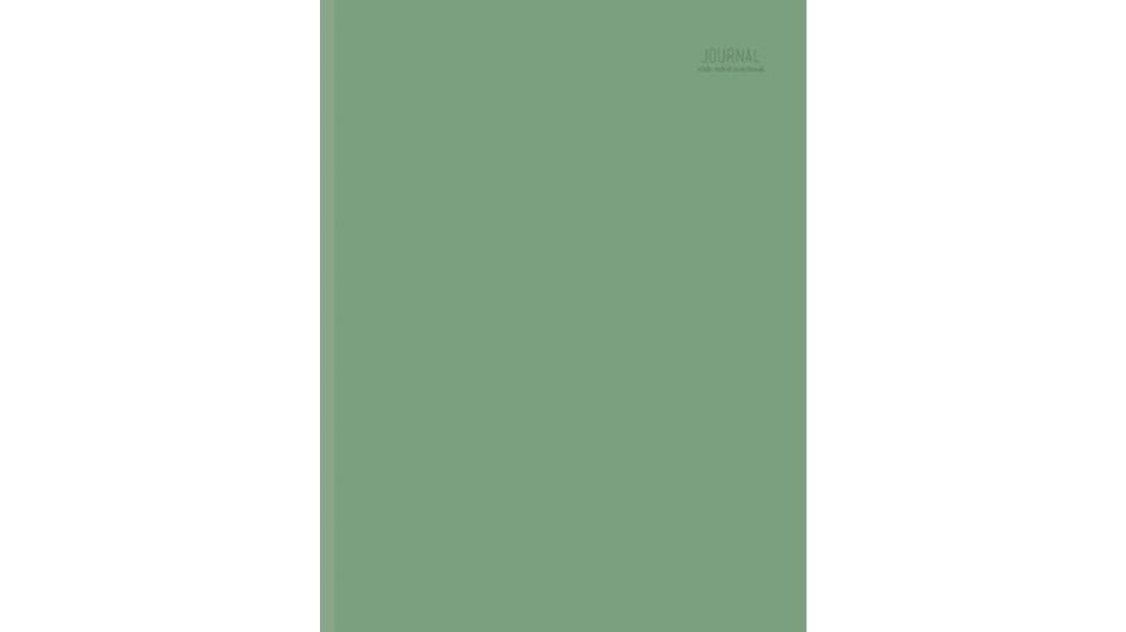dusty green minimalist journal