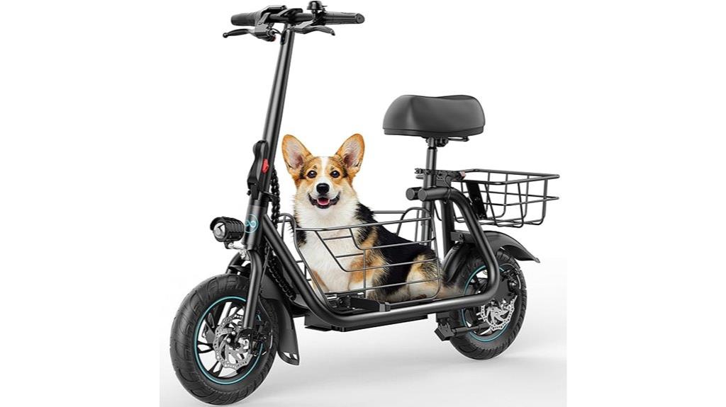 electric scooter with basket
