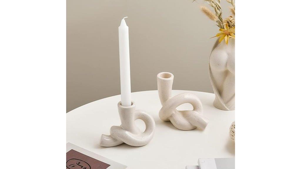 elegant ceramic candle holders
