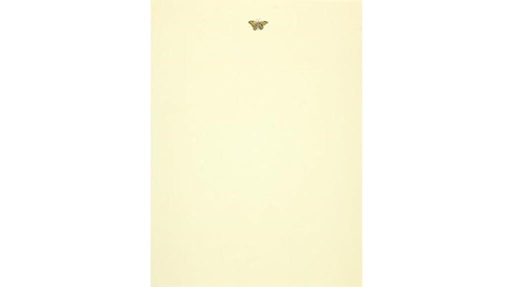 elegant gold butterfly stationery