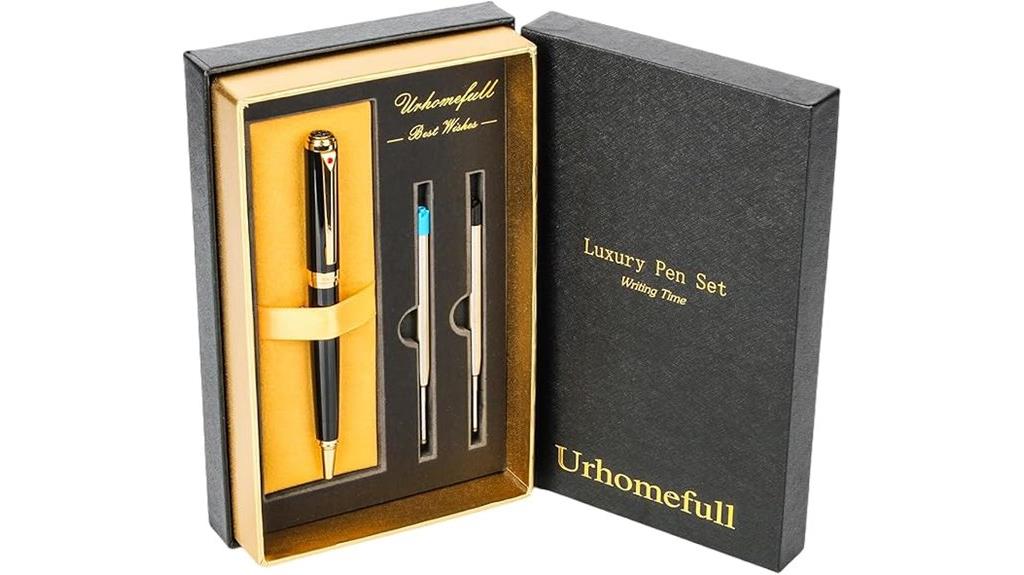 elegant gold trimmed pens