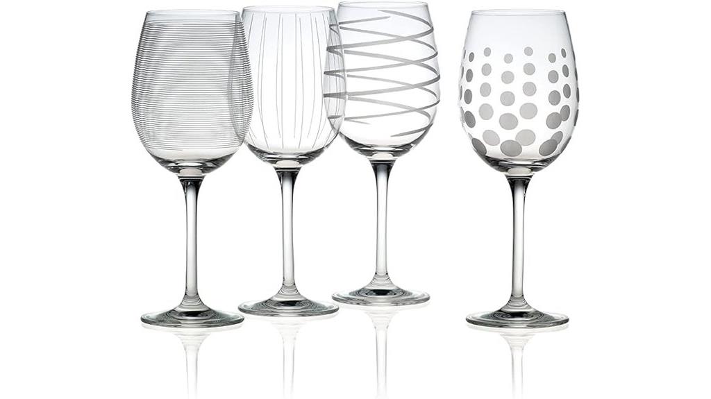 elegant white wine set
