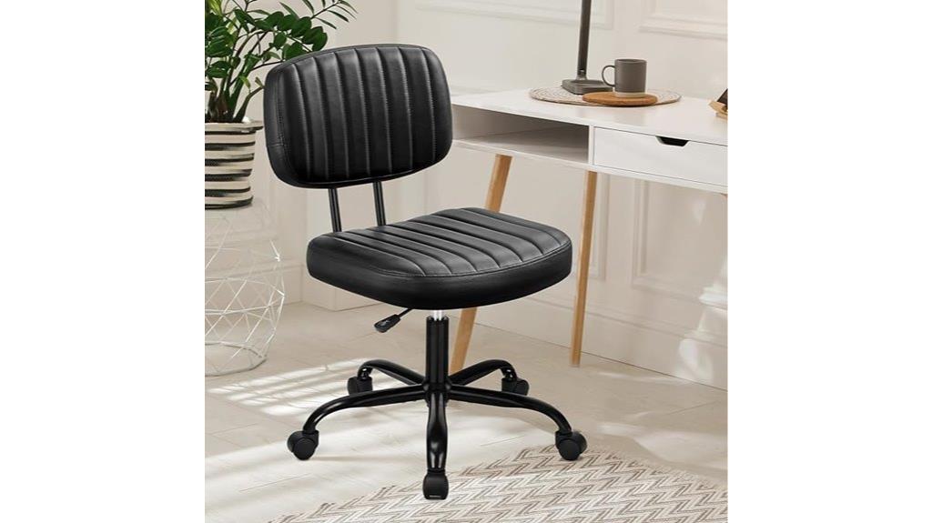 ergonomic armless office chair