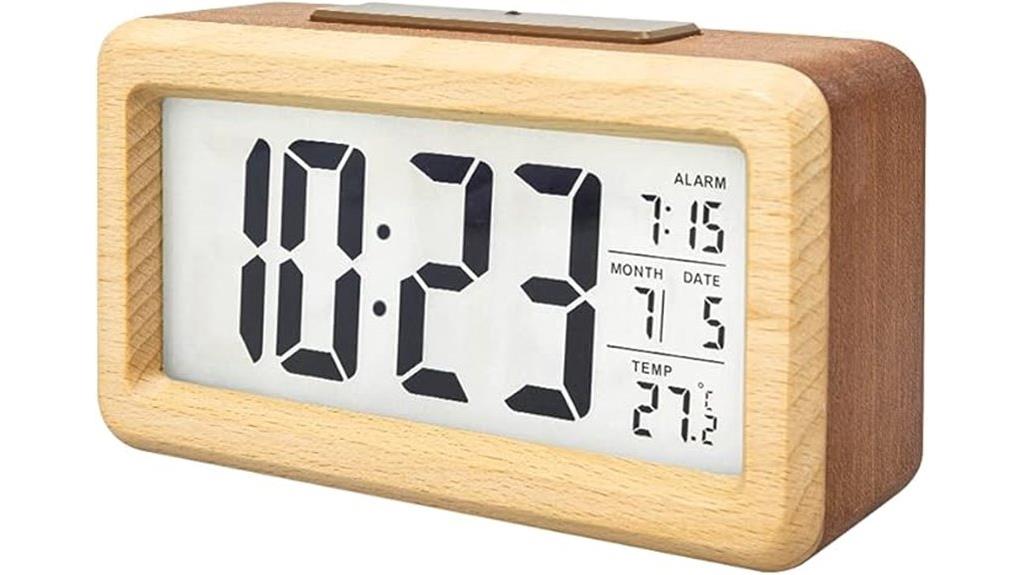 everwood wooden alarm clock