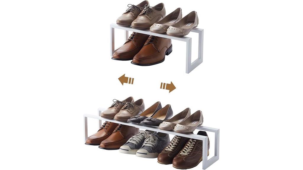 expandable adjustable shoe rack