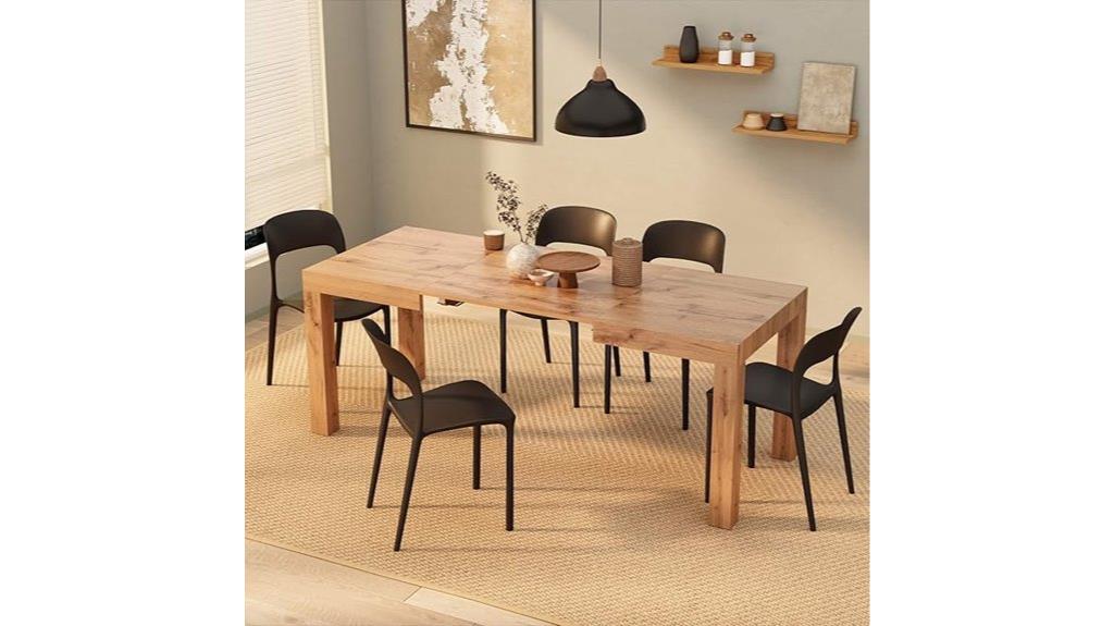expandable dining table seating