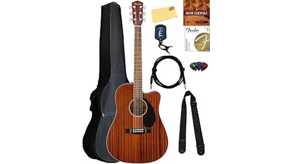 fender acoustic electric guitar bundle