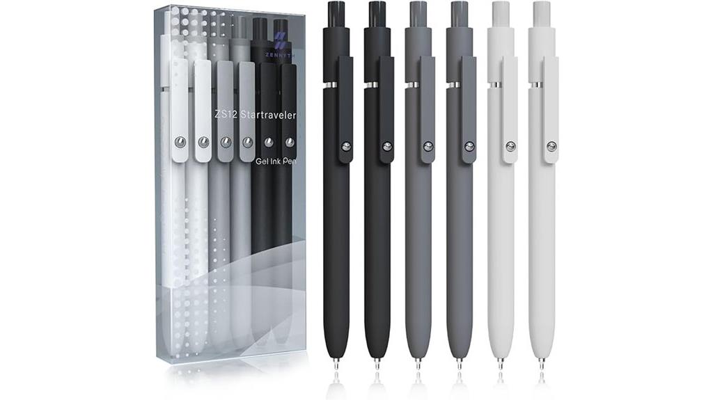fine point black gel pens