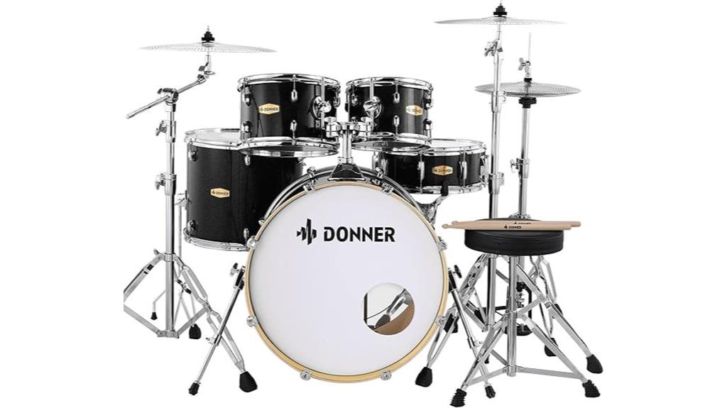 five piece acoustic drum set