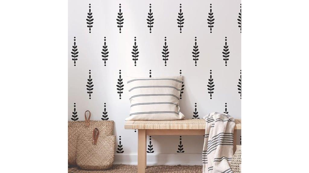 floral vinyl leaves decals