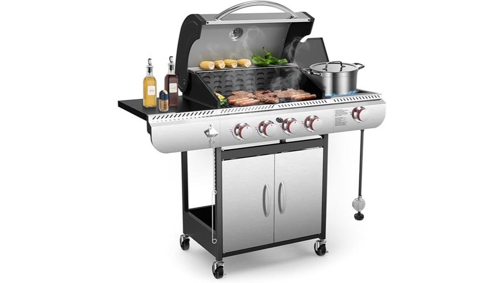 four burner bbq grill