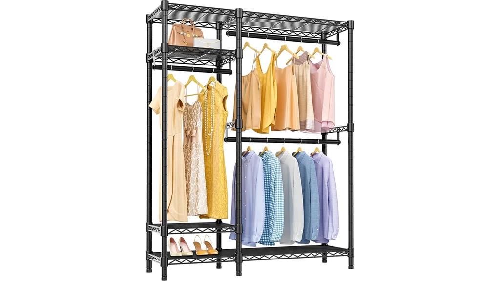four tiered garment rack