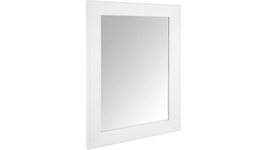 framed beveled wall mirror