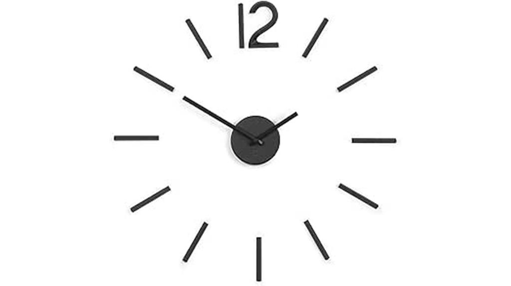 frameless decorative wall clock