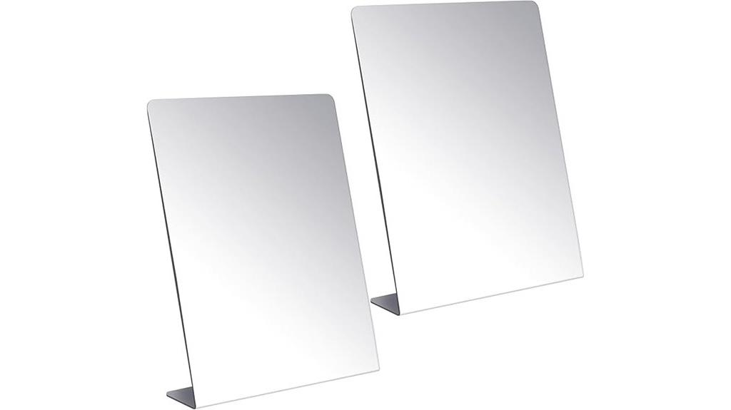 freestanding acrylic desk mirrors